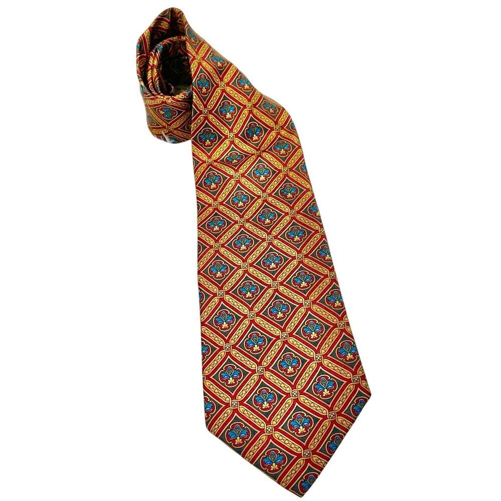 Christian Dior Cravate Mens Neck Tie All Silk Multicolor Vintage